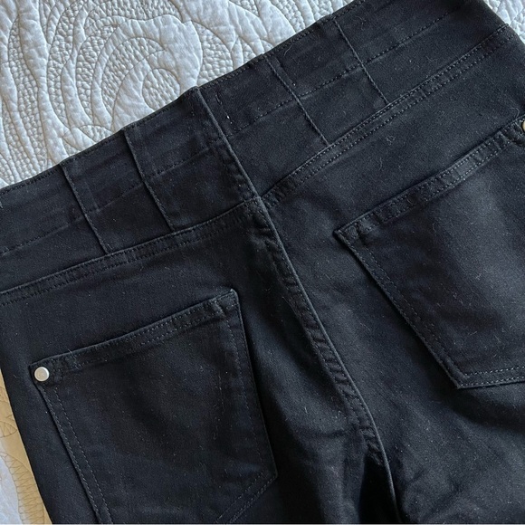 NWT - Anthropologie - Pilcro - Corset Mid-Rise Skinny Jeans - Cline Wash (Black) - Picture 11 of 13